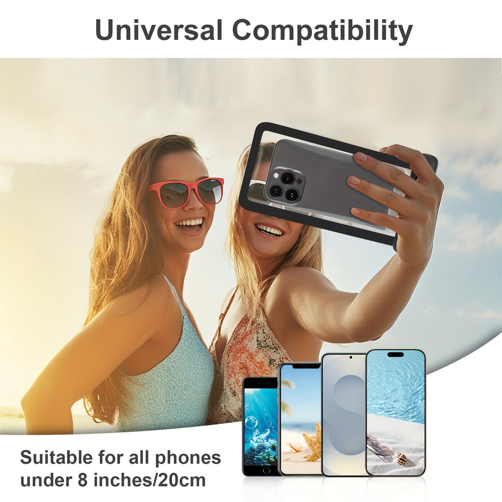 [PVC Dry Bags] 2 Pack 7 Inch Phone | For iPhone16Pro 15 14 13 12 11 Pro Max XS Plus for galaxy Phone, PVC Dry Bags for Diving, Swimming, Snorkeling and Beach Adventures