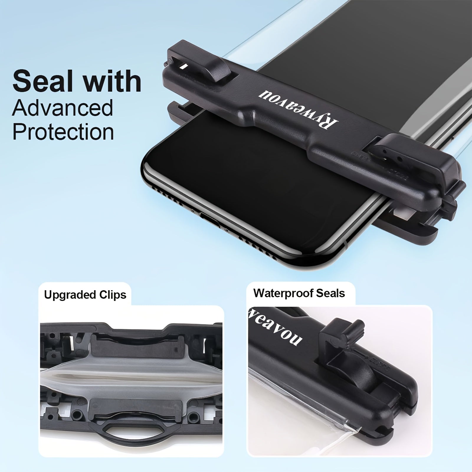 [PVC Dry Bags] 2 Pack 7 Inch Phone | For iPhone16Pro 15 14 13 12 11 Pro Max XS Plus for galaxy Phone, PVC Dry Bags for Diving, Swimming, Snorkeling and Beach Adventures