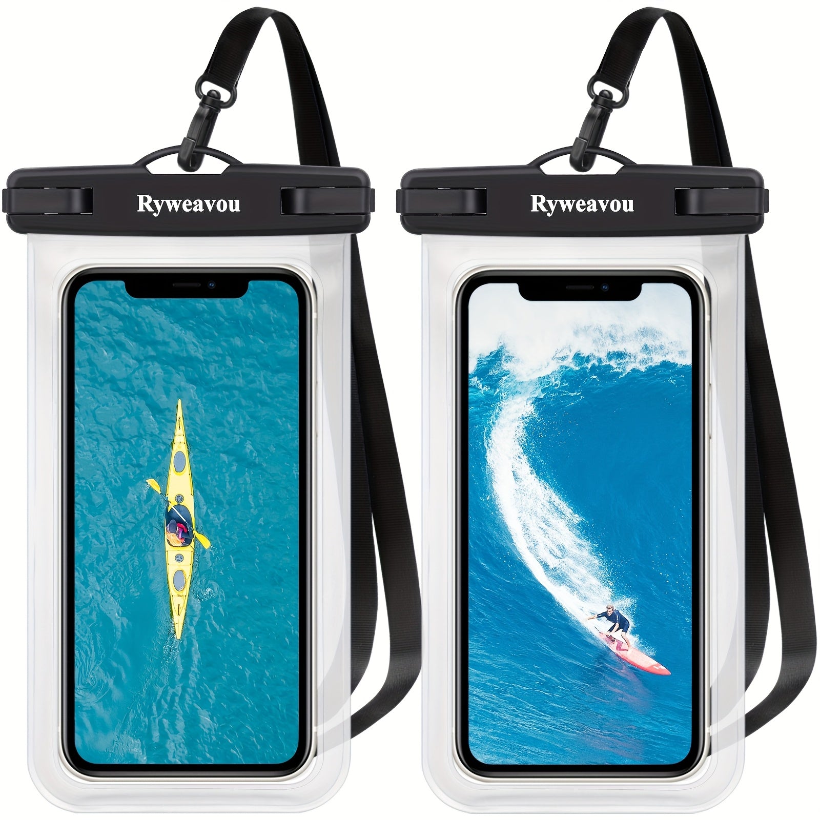 [PVC Dry Bags] 2 Pack 7 Inch Phone | For iPhone16Pro 15 14 13 12 11 Pro Max XS Plus for galaxy Phone, PVC Dry Bags for Diving, Swimming, Snorkeling and Beach Adventures